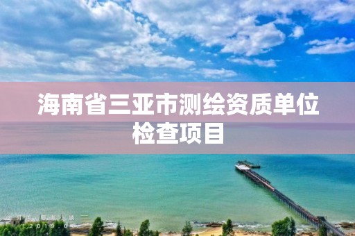 海南省三亞市測繪資質(zhì)單位檢查項目