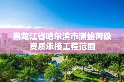 黑龍江省哈爾濱市測繪丙級資質承接工程范圍