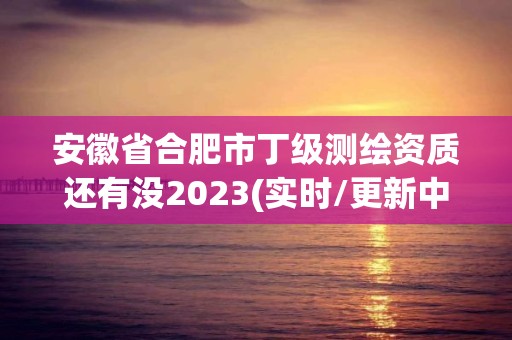 安徽省合肥市丁級(jí)測(cè)繪資質(zhì)還有沒2023(實(shí)時(shí)/更新中)