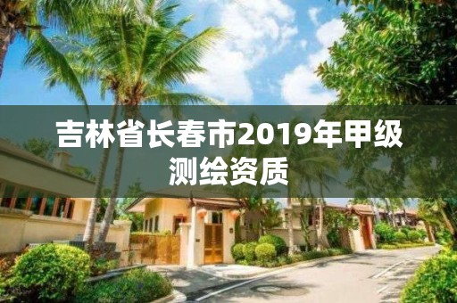 吉林省長春市2019年甲級測繪資質(zhì)