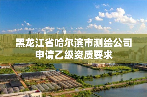 黑龍江省哈爾濱市測繪公司申請乙級資質要求