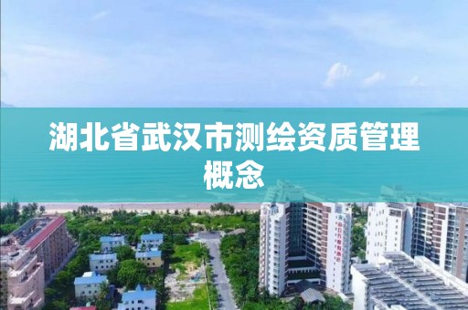 湖北省武漢市測繪資質管理概念