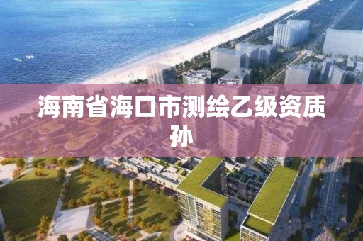 海南省海口市測繪乙級資質孫