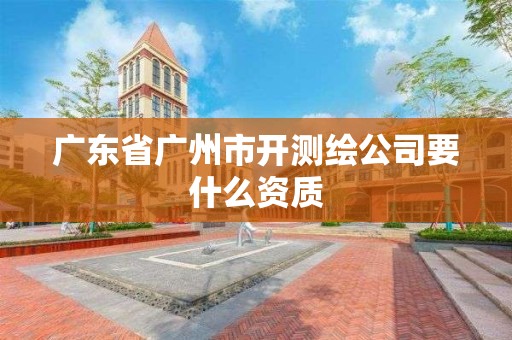 廣東省廣州市開測繪公司要什么資質