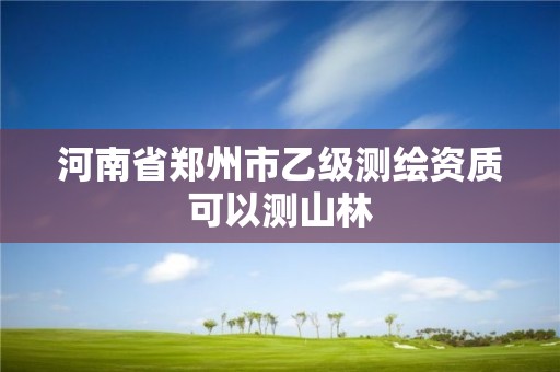 河南省鄭州市乙級測繪資質可以測山林