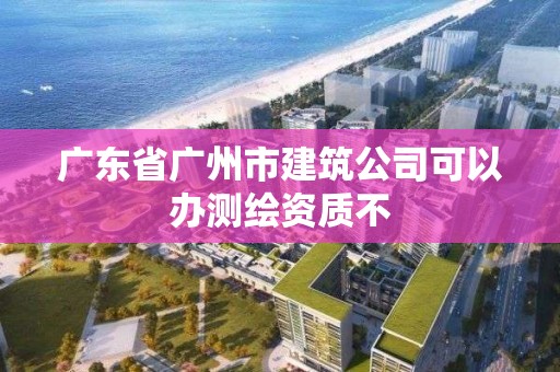 廣東省廣州市建筑公司可以辦測繪資質(zhì)不