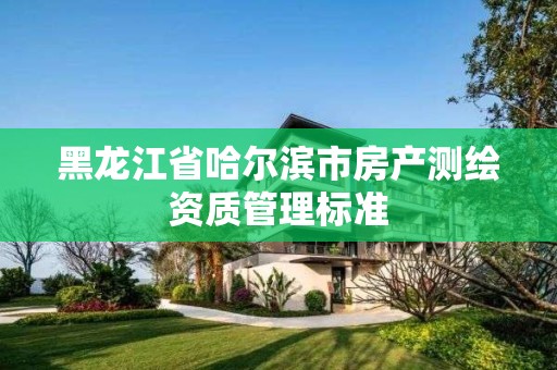 黑龍江省哈爾濱市房產(chǎn)測繪資質(zhì)管理標(biāo)準(zhǔn)