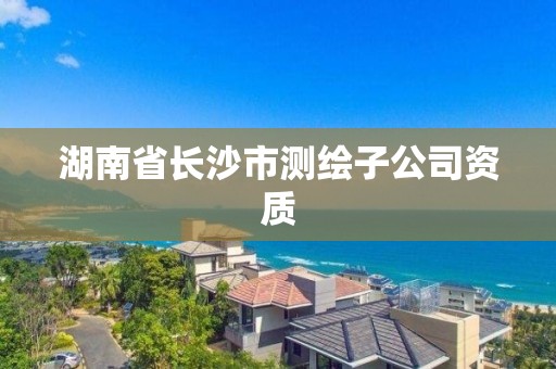 湖南省長(zhǎng)沙市測(cè)繪子公司資質(zhì)