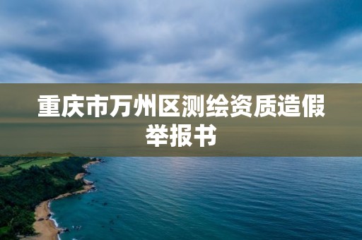 重慶市萬州區測繪資質造假舉報書