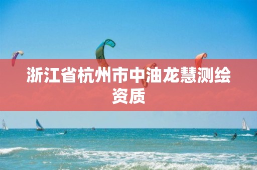 浙江省杭州市中油龍慧測繪資質(zhì)