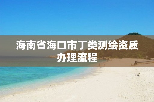 海南省海口市丁類測繪資質辦理流程