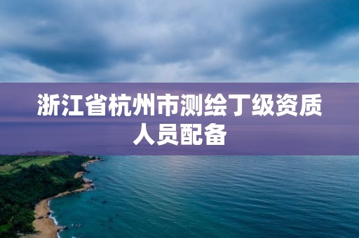 浙江省杭州市測繪丁級資質人員配備