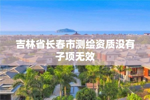 吉林省長春市測繪資質(zhì)沒有子項無效