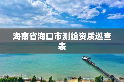 海南省海口市測繪資質巡查表