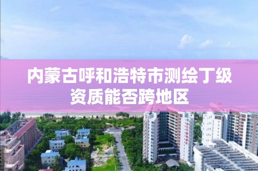 內蒙古呼和浩特市測繪丁級資質能否跨地區