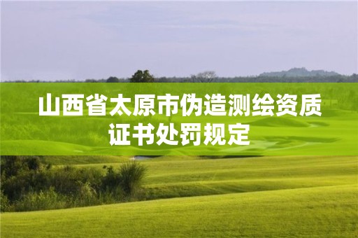 山西省太原市偽造測繪資質(zhì)證書處罰規(guī)定