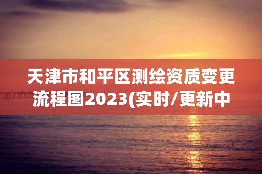 天津市和平區測繪資質變更流程圖2023(實時/更新中)