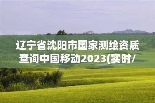 遼寧省沈陽市國家測繪資質查詢中國移動2023(實時/更新中)