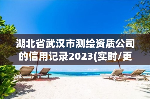 湖北省武漢市測繪資質公司的信用記錄2023(實時/更新中)