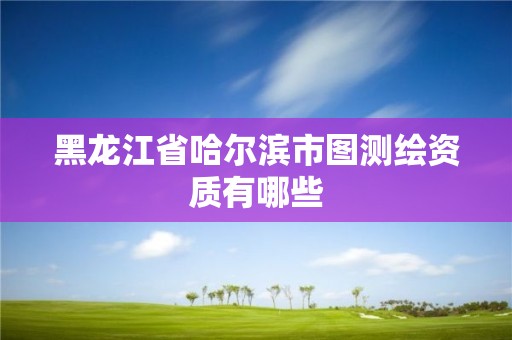 黑龍江省哈爾濱市圖測繪資質(zhì)有哪些