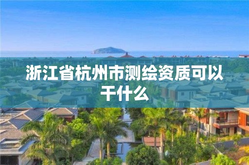 浙江省杭州市測繪資質可以干什么