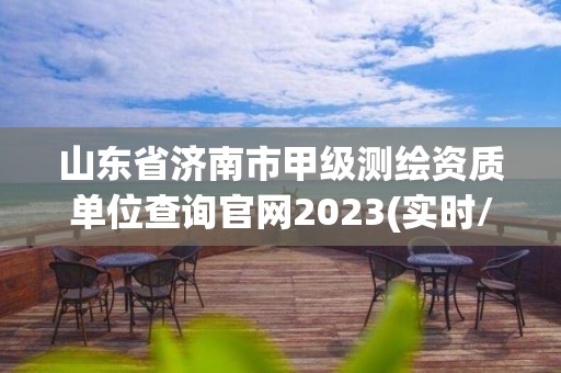 山東省濟南市甲級測繪資質單位查詢官網2023(實時/更新中)