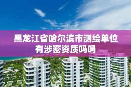 黑龍江省哈爾濱市測繪單位有涉密資質嗎嗎