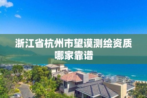 浙江省杭州市望謨測繪資質哪家靠譜