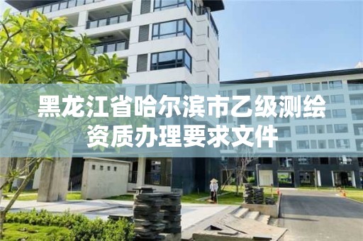 黑龍江省哈爾濱市乙級測繪資質辦理要求文件