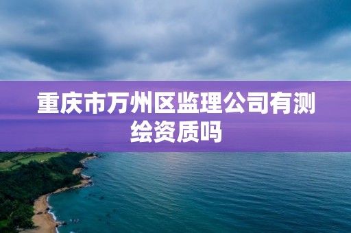 重慶市萬州區(qū)監(jiān)理公司有測繪資質嗎