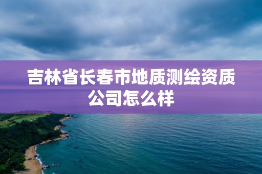 吉林省長春市地質測繪資質公司怎么樣