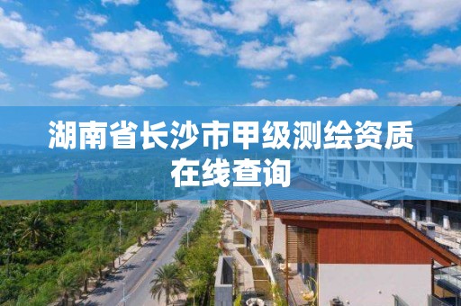 湖南省長沙市甲級測繪資質在線查詢