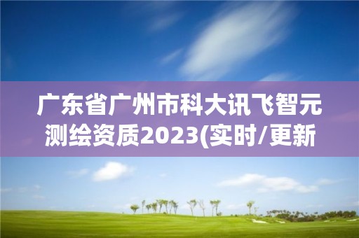 廣東省廣州市科大訊飛智元測繪資質2023(實時/更新中)