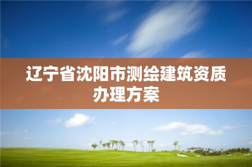 遼寧省沈陽(yáng)市測(cè)繪建筑資質(zhì)辦理方案