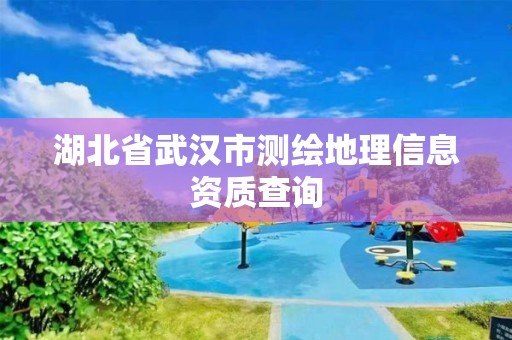 湖北省武漢市測繪地理信息資質查詢