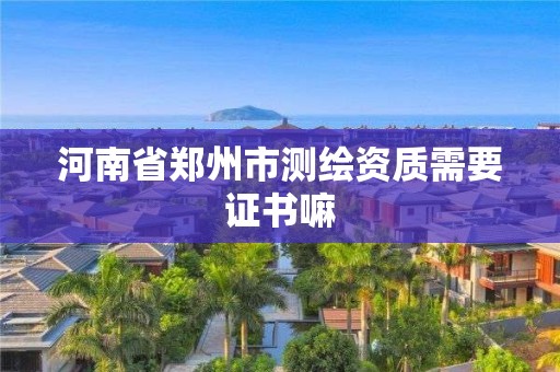 河南省鄭州市測繪資質(zhì)需要證書嘛