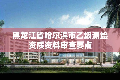 黑龍江省哈爾濱市乙級測繪資質資料審查要點