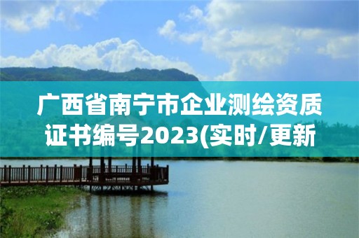 廣西省南寧市企業(yè)測繪資質證書編號2023(實時/更新中)