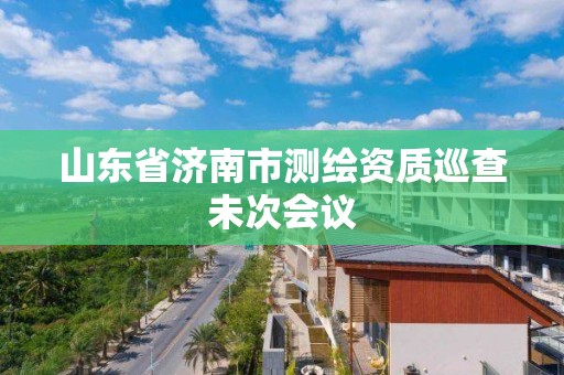 山東省濟南市測繪資質巡查未次會議