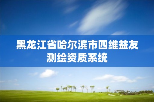 黑龍江省哈爾濱市四維益友測繪資質系統