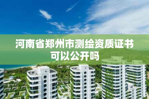 河南省鄭州市測繪資質(zhì)證書可以公開嗎