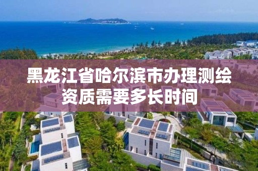 黑龍江省哈爾濱市辦理測繪資質需要多長時間