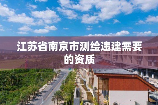 江蘇省南京市測繪違建需要的資質