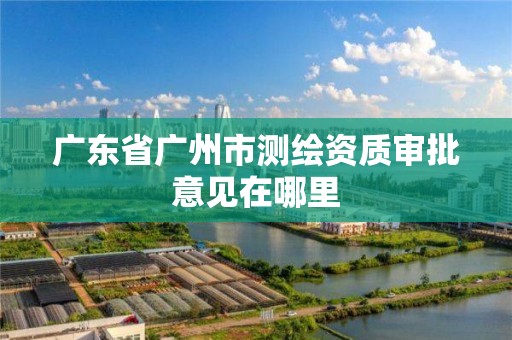 廣東省廣州市測繪資質審批意見在哪里