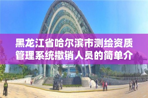 黑龍江省哈爾濱市測繪資質管理系統撤銷人員的簡單介紹