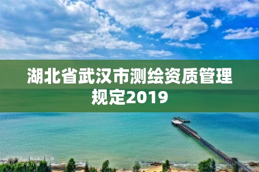 湖北省武漢市測(cè)繪資質(zhì)管理規(guī)定2019