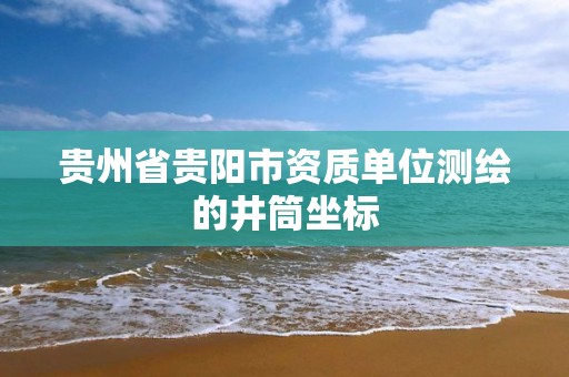 貴州省貴陽市資質單位測繪的井筒坐標