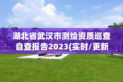 湖北省武漢市測(cè)繪資質(zhì)巡查自查報(bào)告2023(實(shí)時(shí)/更新中)