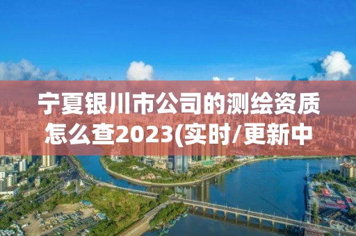 寧夏銀川市公司的測(cè)繪資質(zhì)怎么查2023(實(shí)時(shí)/更新中)