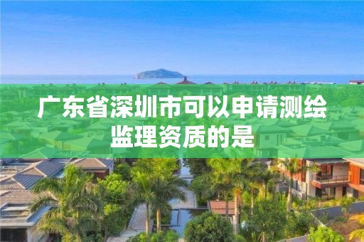 廣東省深圳市可以申請(qǐng)測(cè)繪監(jiān)理資質(zhì)的是